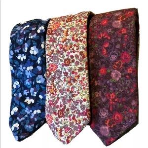 NWT Express Men's Floral Slim Tie Set (3 Ties)